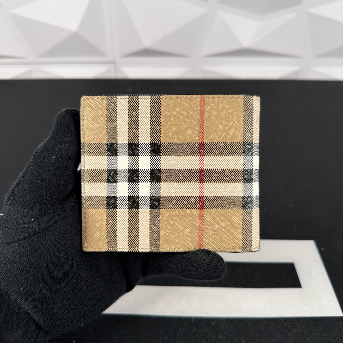 Authentic Burberry bifold wallet top