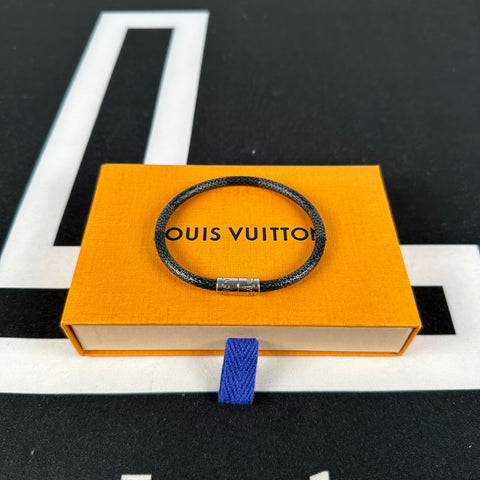 Louis Vuitton Damier Graphite Keep it Bracelet - Yoogi's Closet